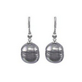 Gray Baroque Pearl Drop Earrings